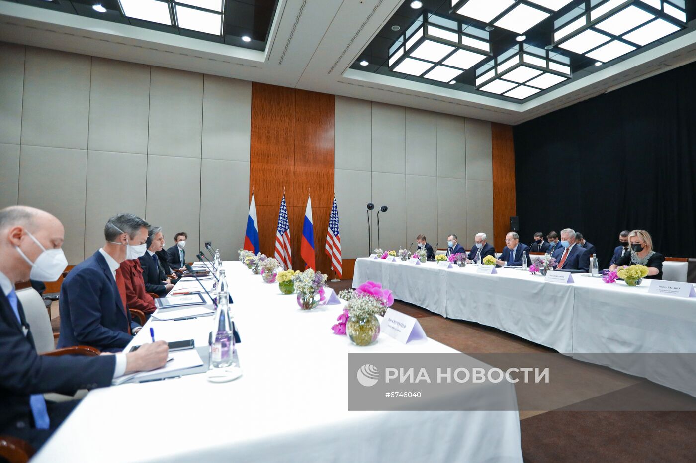 Встреча главы МИД РФ С. Лаврова с госсекретарем США Э. Блинкеном в Женеве