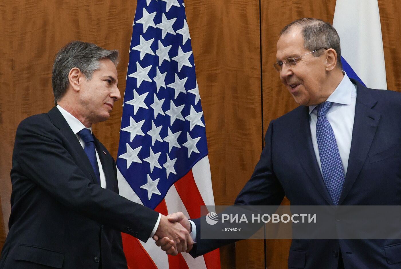 Встреча главы МИД РФ С. Лаврова с госсекретарем США Э. Блинкеном в Женеве