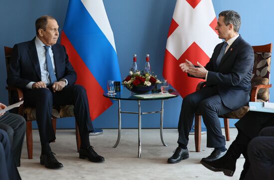 Встреча главы МИД РФ С. Лаврова с президентом Швейцарии И. Кассисом 