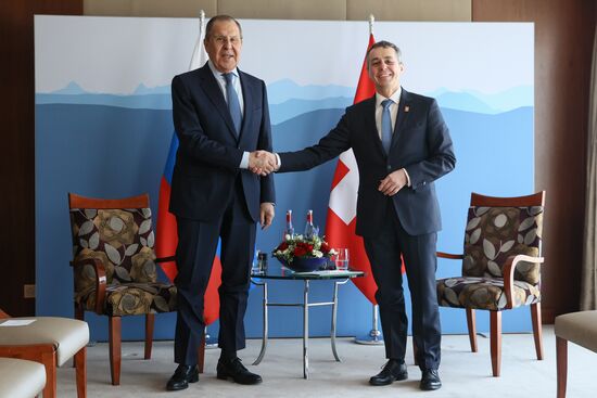 Встреча главы МИД РФ С. Лаврова с президентом Швейцарии И. Кассисом 