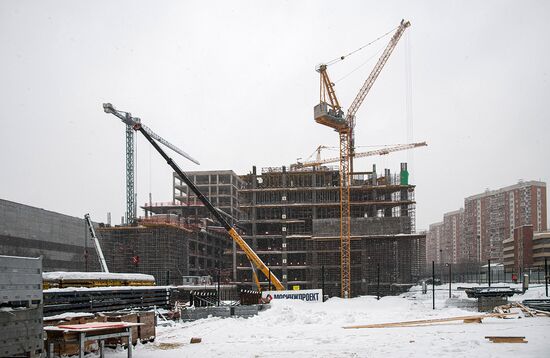 Строительство комплекса зданий Национального космического центра НПО им. Хруничева