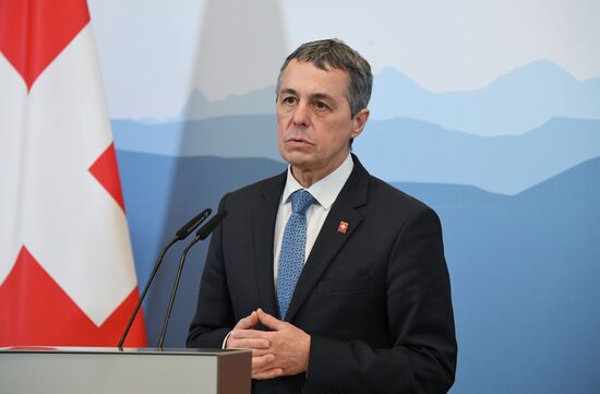 Встреча главы МИД РФ С. Лаврова с президентом Швейцарии И. Кассисом 