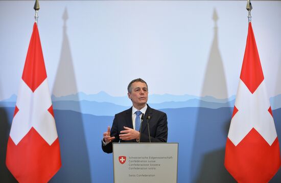 Встреча главы МИД РФ С. Лаврова с президентом Швейцарии И. Кассисом