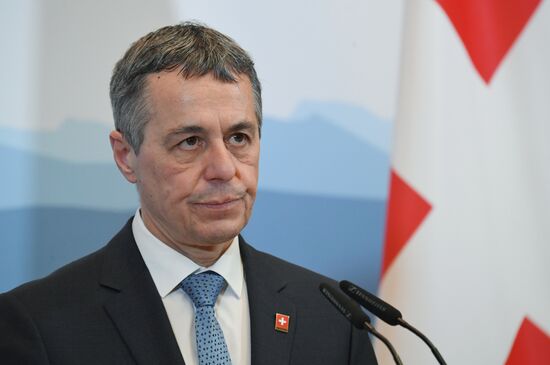 Встреча главы МИД РФ С. Лаврова с президентом Швейцарии И. Кассисом 