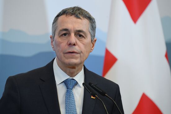 Встреча главы МИД РФ С. Лаврова с президентом Швейцарии И. Кассисом 