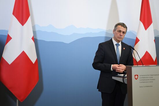 Встреча главы МИД РФ С. Лаврова с президентом Швейцарии И. Кассисом 