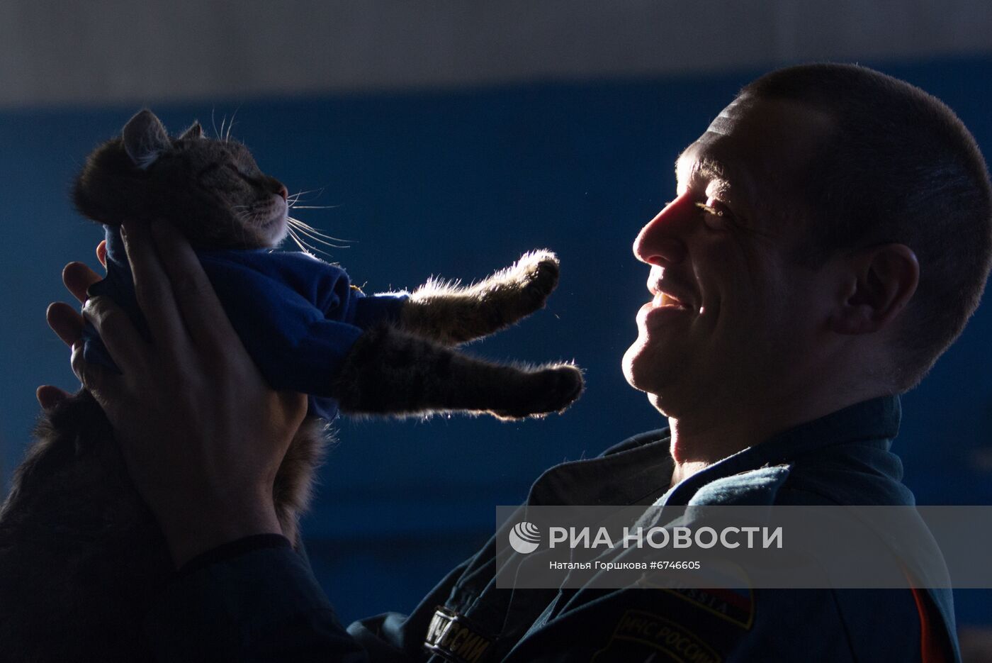 Кот Семен в пожарной части в Тюменской области