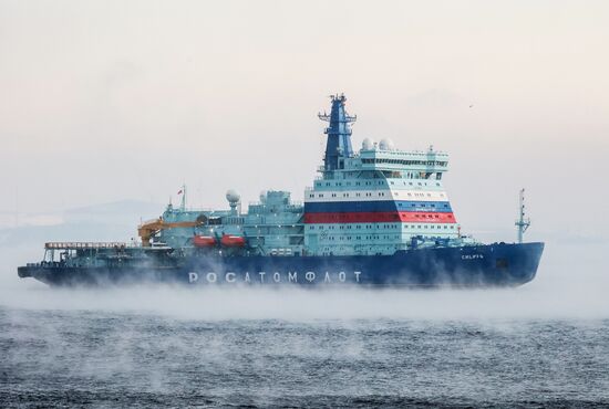 Новый атомный ледокол "Сибирь" в Мурманской области