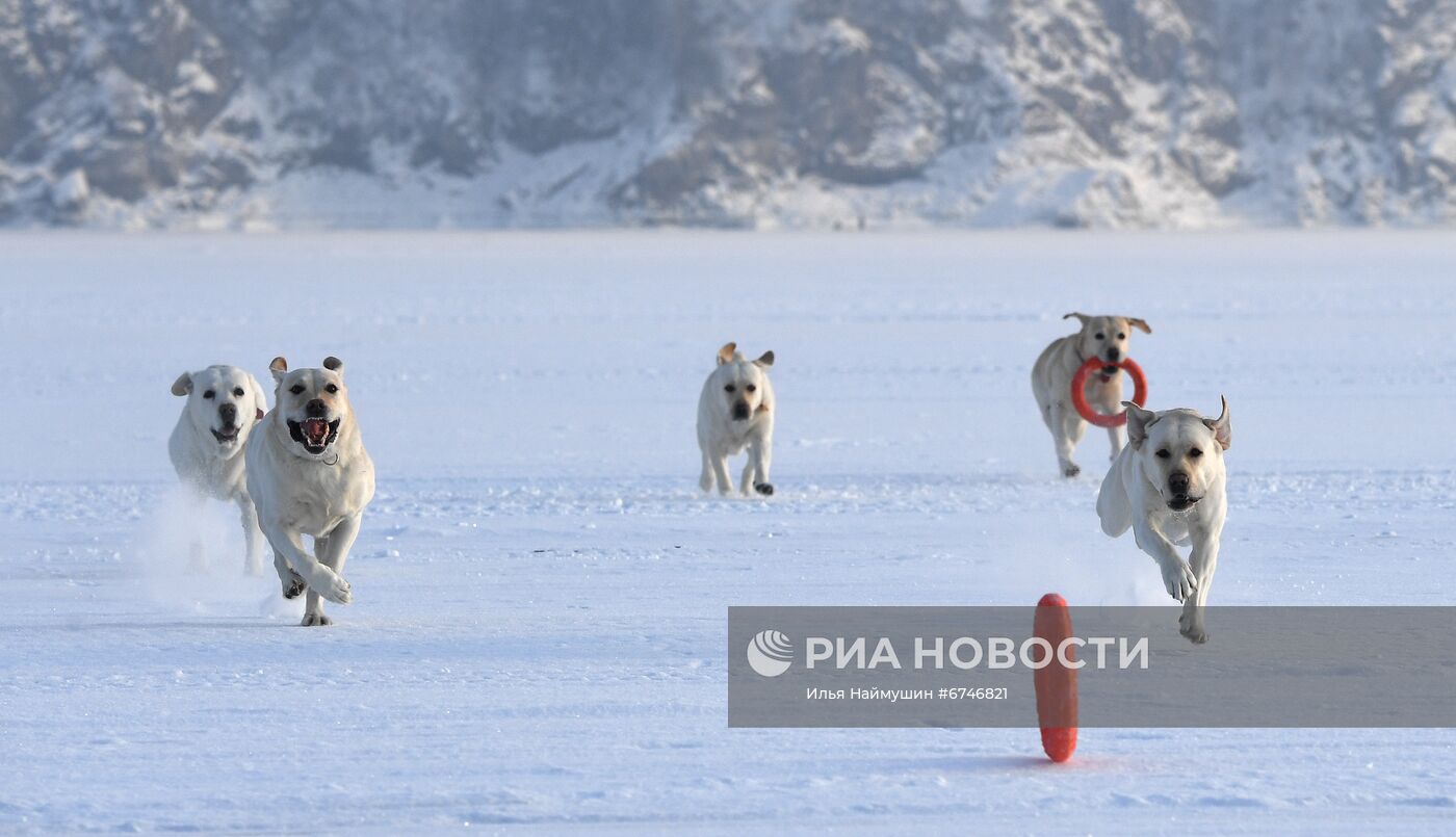 Отдых на Енисее в морозную погоду