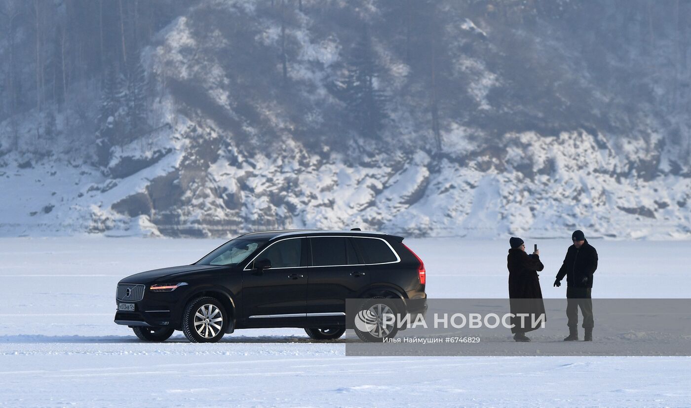 Отдых на Енисее в морозную погоду