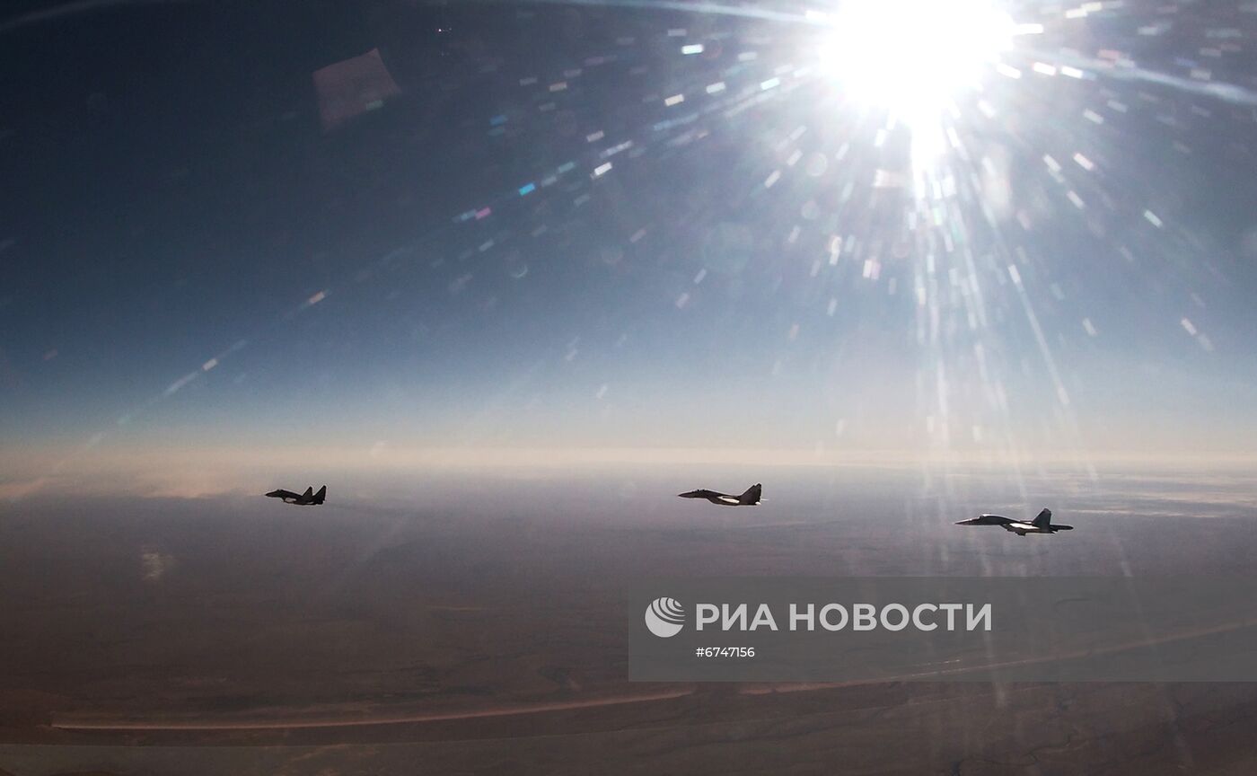 Совместное воздушное патрулирование военными летчиками России и Сирии