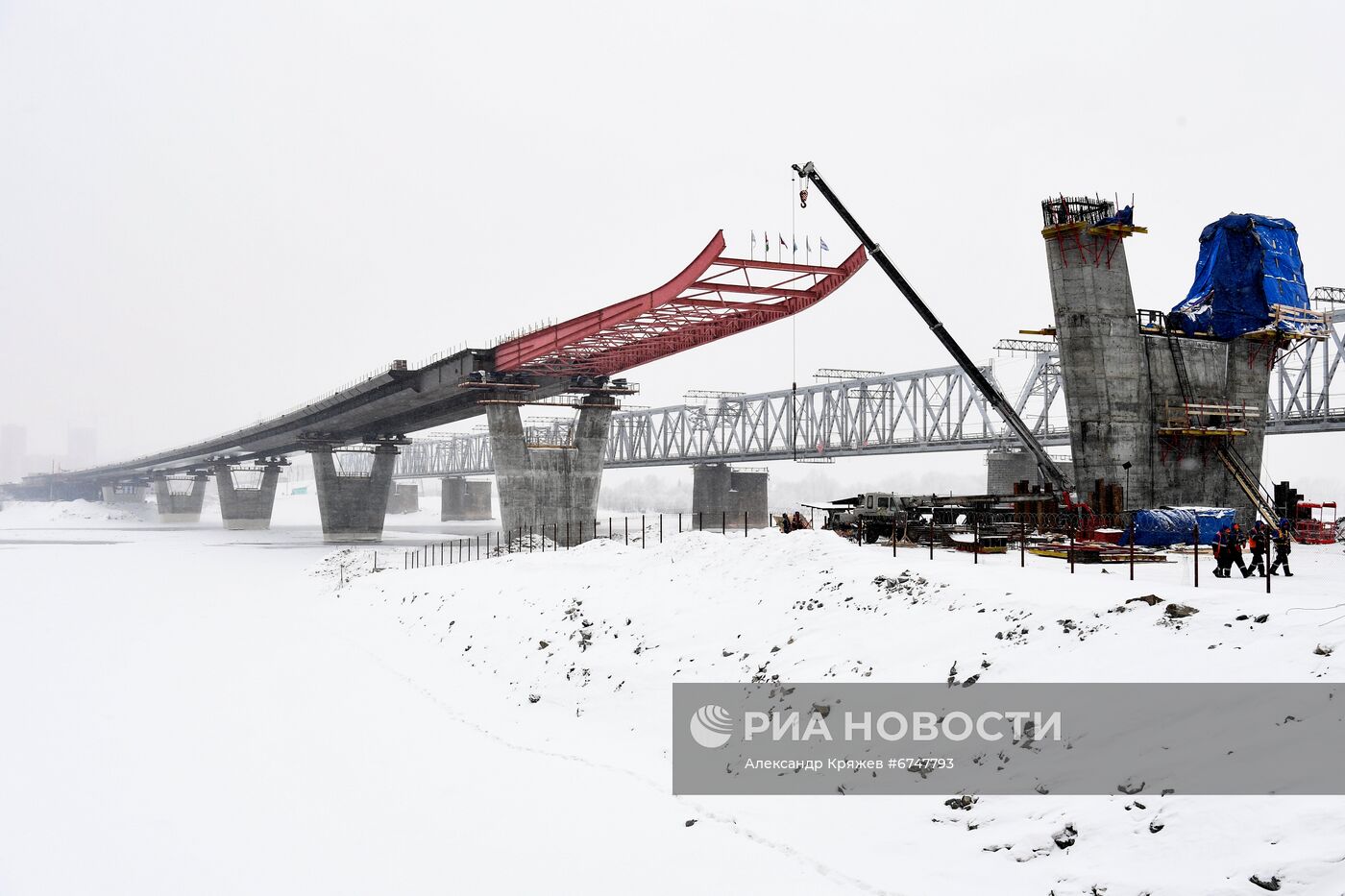 Строительство четвёртого моста через Обь в Новосибирске