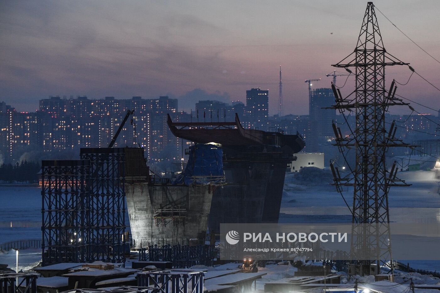 Строительство четвёртого моста через Обь в Новосибирске