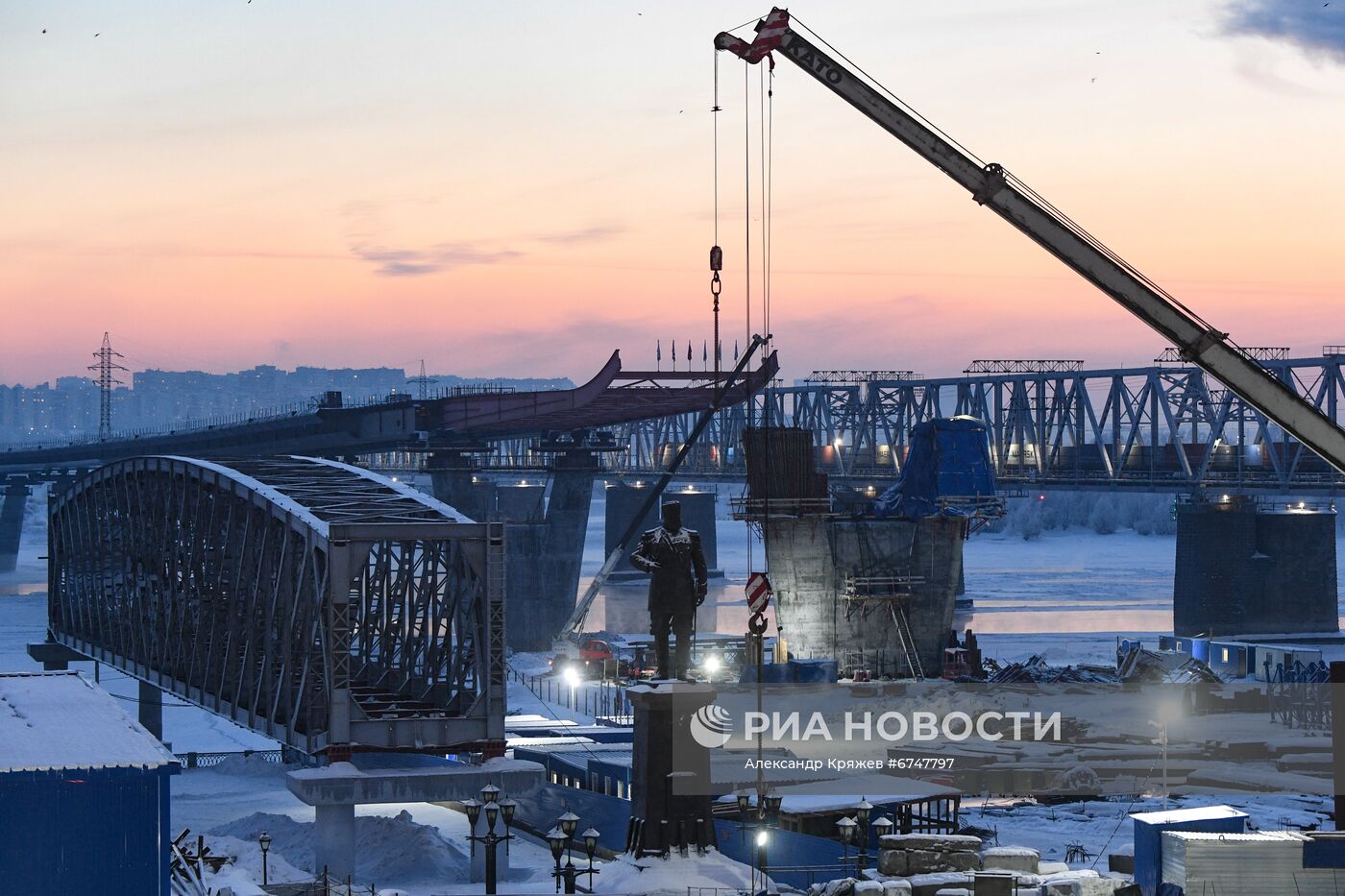 Строительство четвёртого моста через Обь в Новосибирске