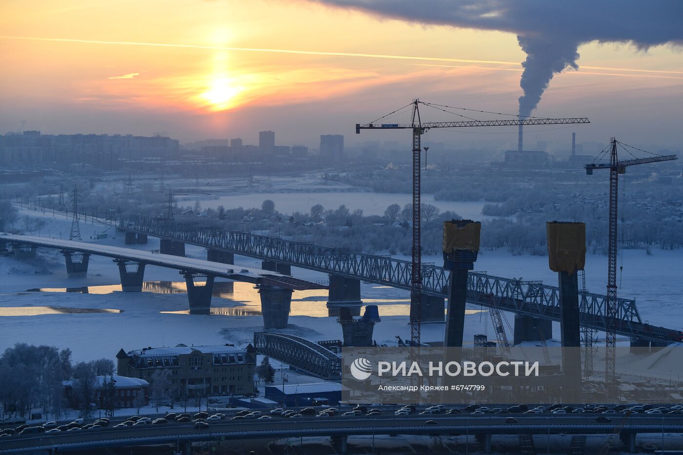 Строительство четвёртого моста через Обь в Новосибирске