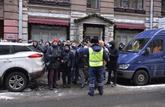 Митинг против QR-кодов в Санкт-Петербурге