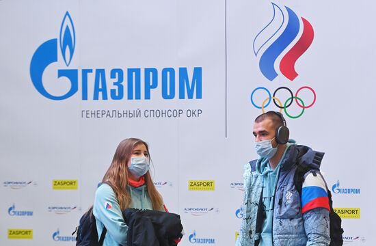 Проводы олимпийской сборной России в Пекин