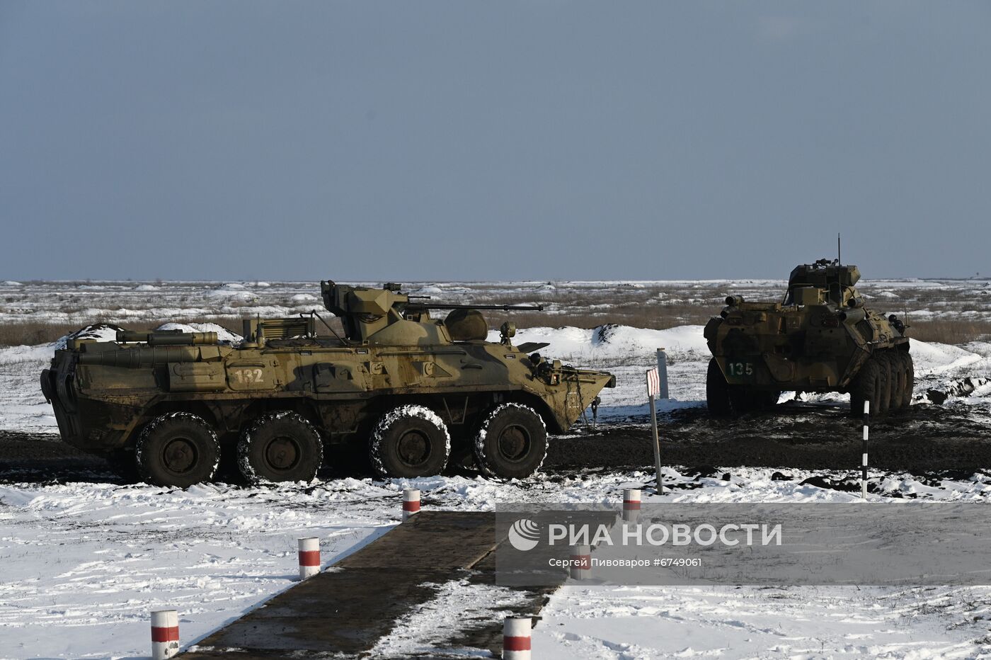 Учения артиллеристов и мотострелковых войск в Южном военном округе