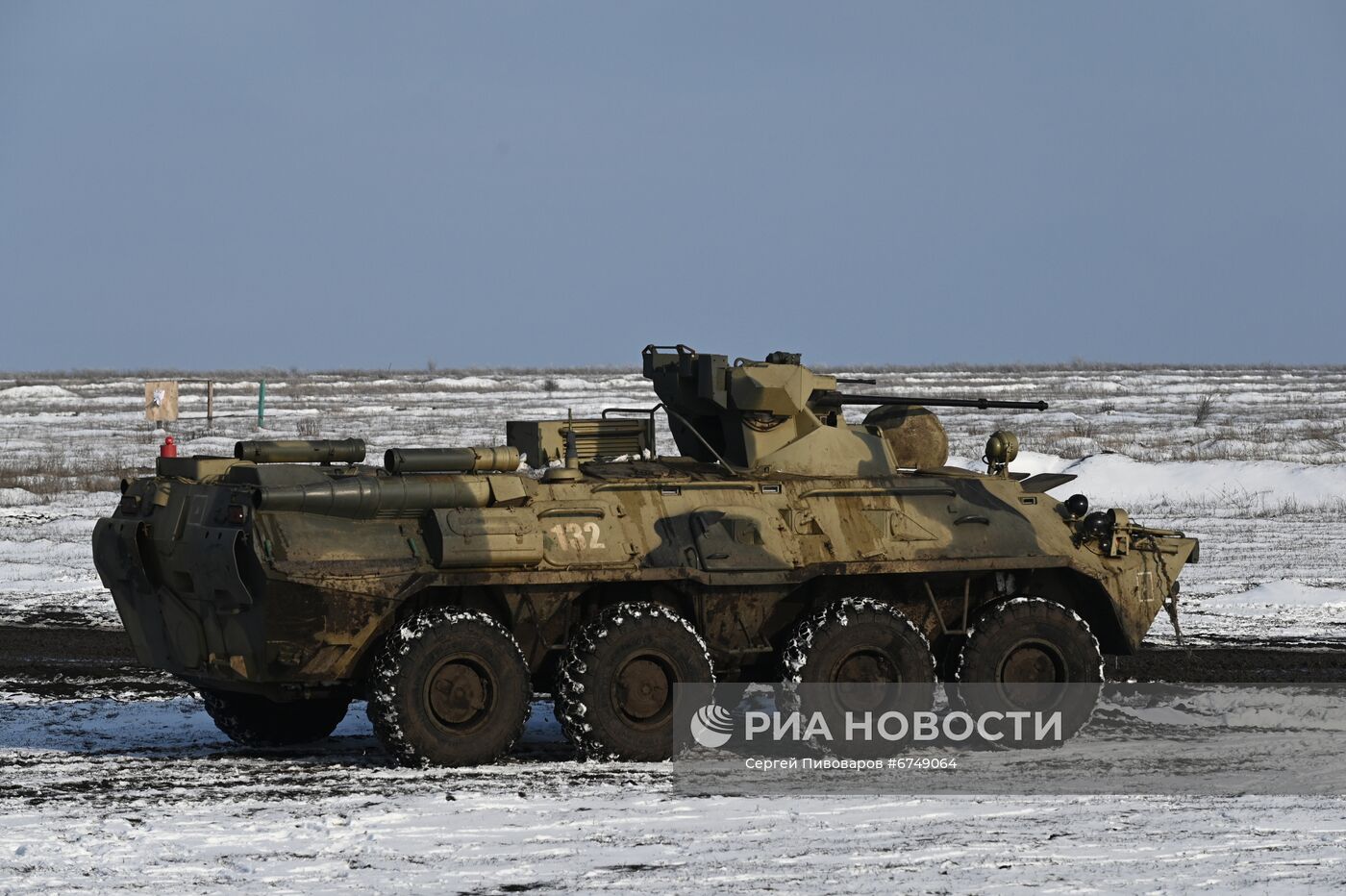 Учения артиллеристов и мотострелковых войск в Южном военном округе