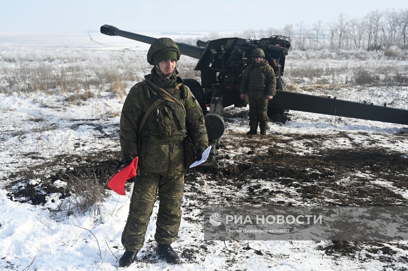 Учения артиллеристов и мотострелковых войск в Южном военном округе