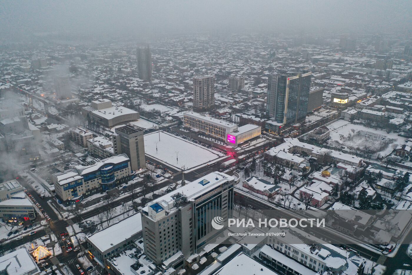 Снег в Краснодаре