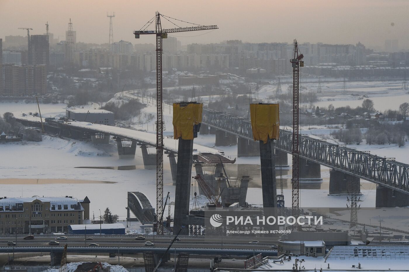 Строительство четвёртого моста через Обь в Новосибирске