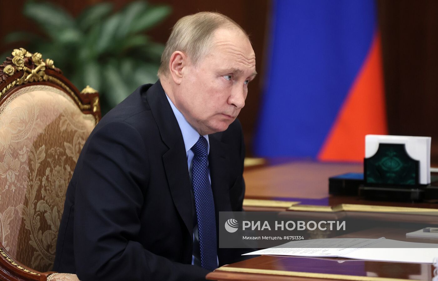 Президент РФ В. Путин провел встречу с министром юстиции РФ К. Чуйченко