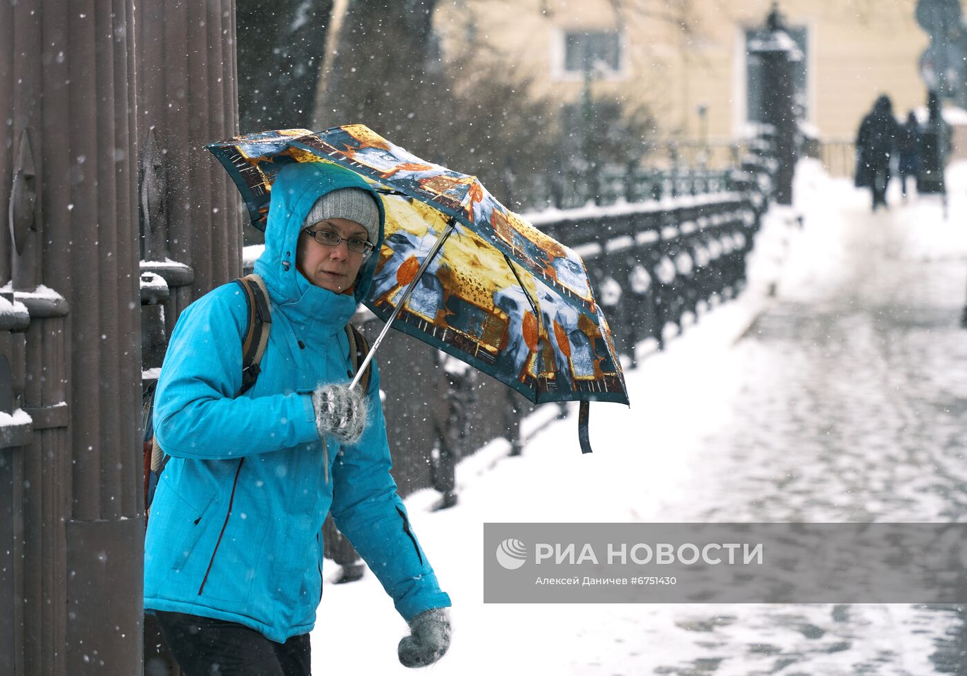 Снежный циклон "Надя" в Санкт-Петербурге