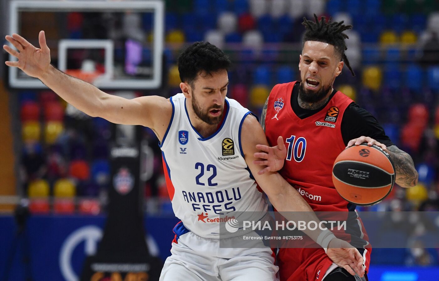 Баскетбол. Евролига. Матч ЦСКА - "Анадолу Эфес"