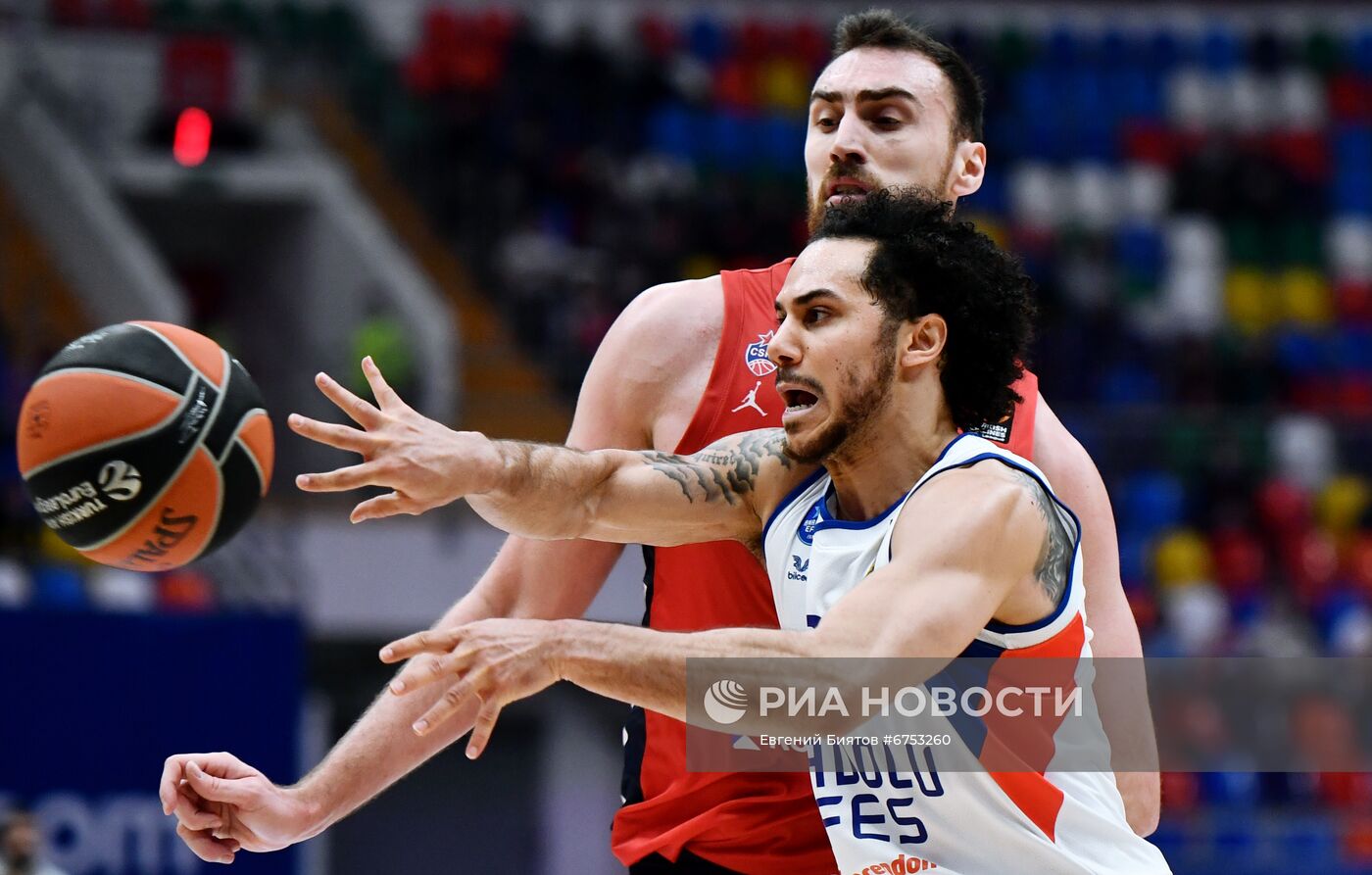 Баскетбол. Евролига. Матч ЦСКА - "Анадолу Эфес"
