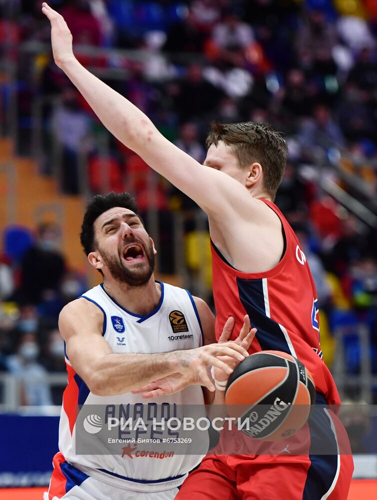 Баскетбол. Евролига. Матч ЦСКА - "Анадолу Эфес"