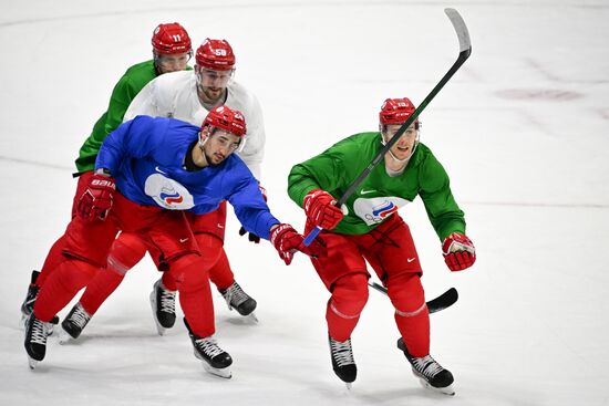 Олимпиада-2022. Хоккей. Мужчины. Тренировка сборной ОКР