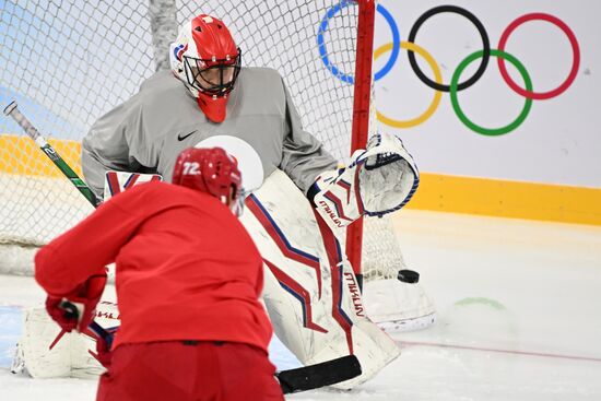 Олимпиада-2022. Хоккей. Мужчины. Тренировка сборной ОКР