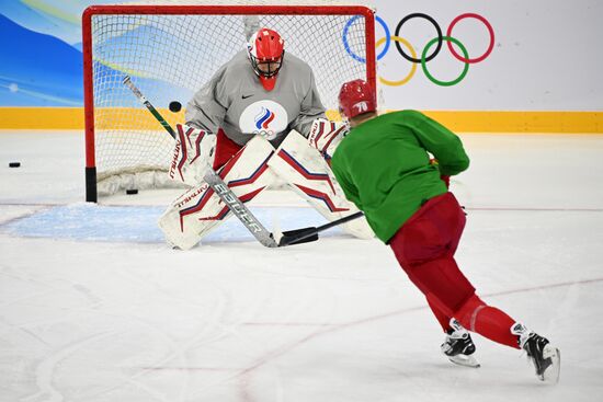 Олимпиада-2022. Хоккей. Мужчины. Тренировка сборной ОКР