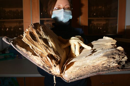 Работа Центра реставрации библиотечных фондов в Санкт-Петербурге