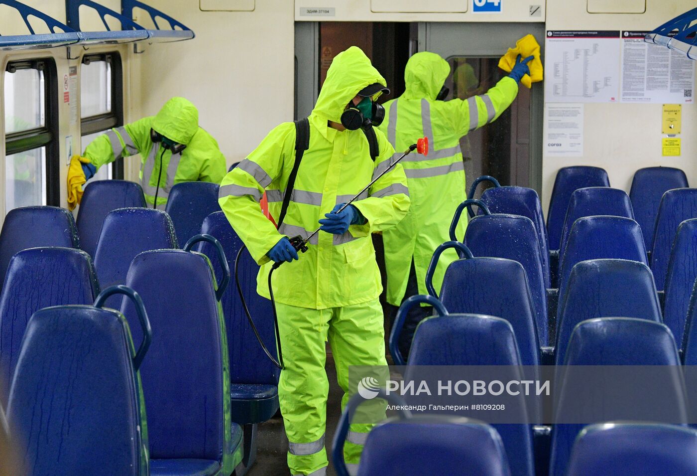 Дезинфекция пригородных электричек в Санкт-Петербурге