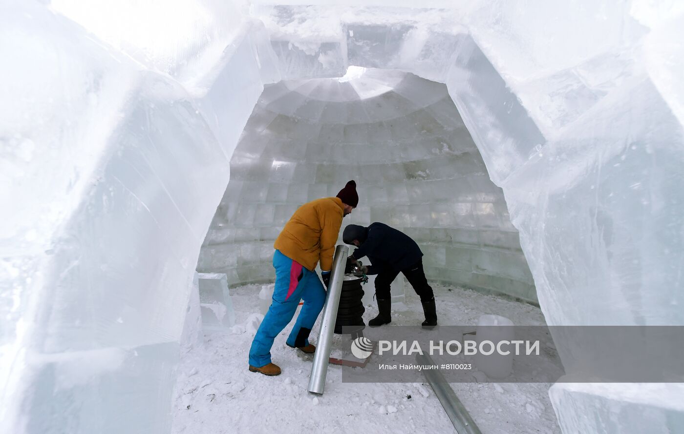 Красноярец будет жить в ледяном доме до конца Олимпиады | РИА Новости  Медиабанк