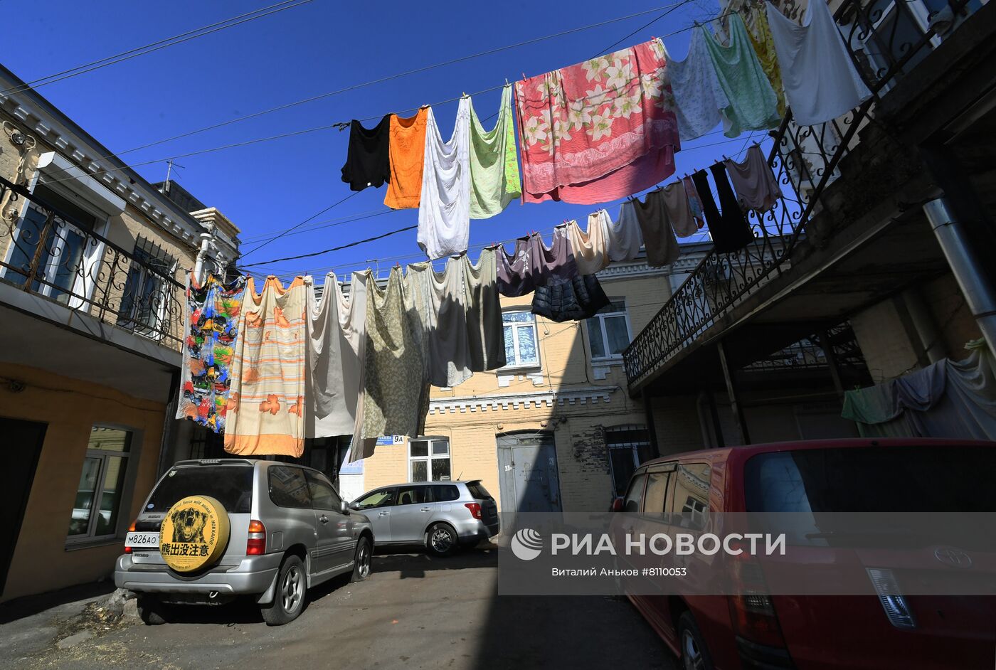 Старые кварталы в центре Владивостока 
