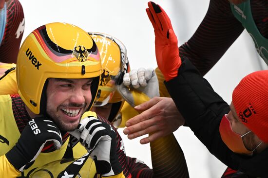 Олимпиада-2022. Санный спорт. Командная эстафета