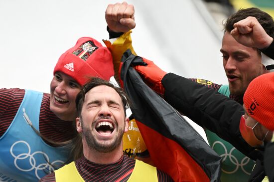 Олимпиада-2022. Санный спорт. Командная эстафета