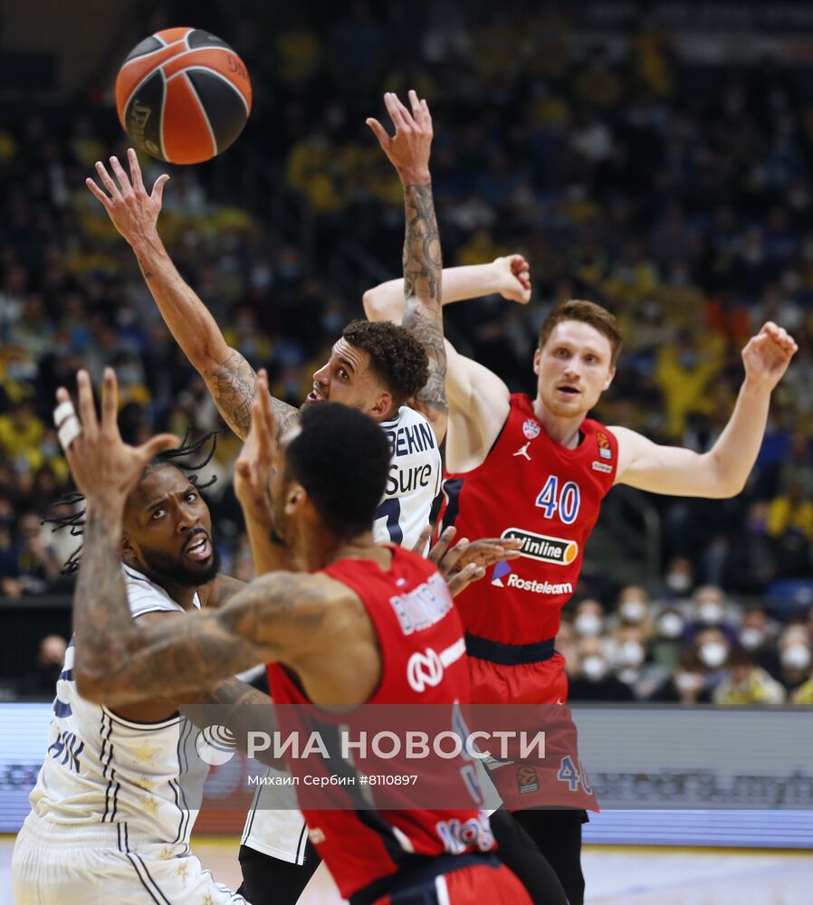 Баскетбол. Евролига. Матч "Маккаби" - ЦСКА