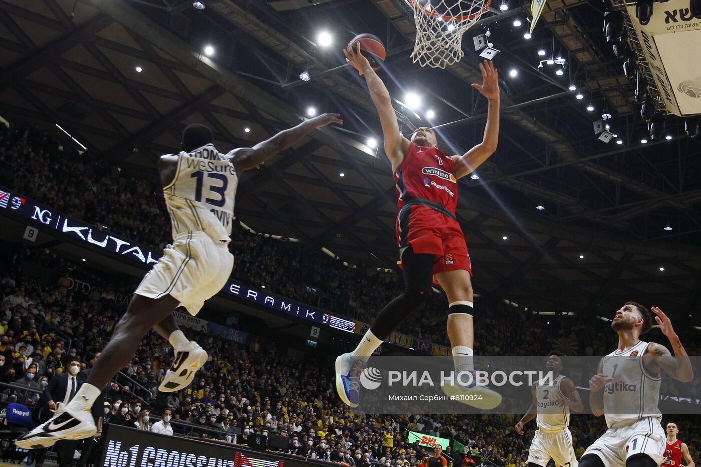 Баскетбол. Евролига. Матч "Маккаби" - ЦСКА