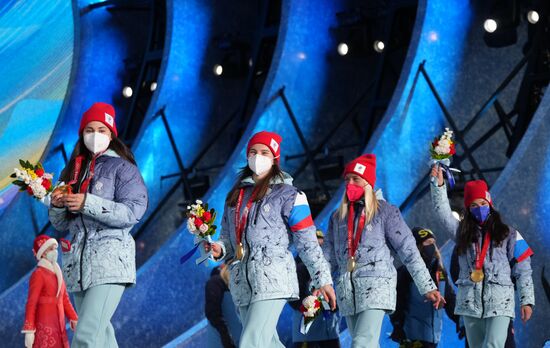 Олимпиада-2022. Церемония награждения. Седьмой день