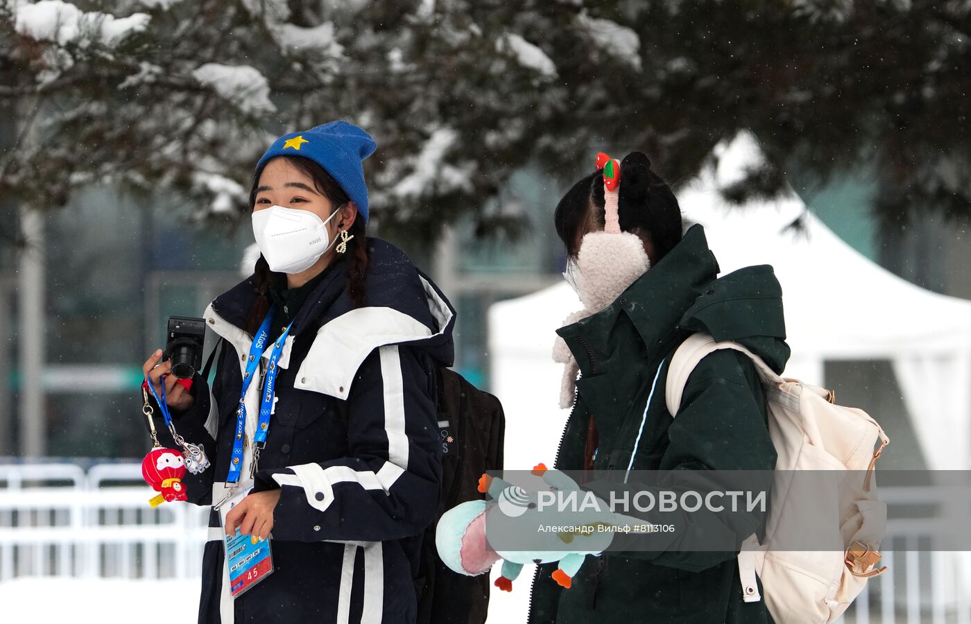 Снегопад в олимпийском Пекине