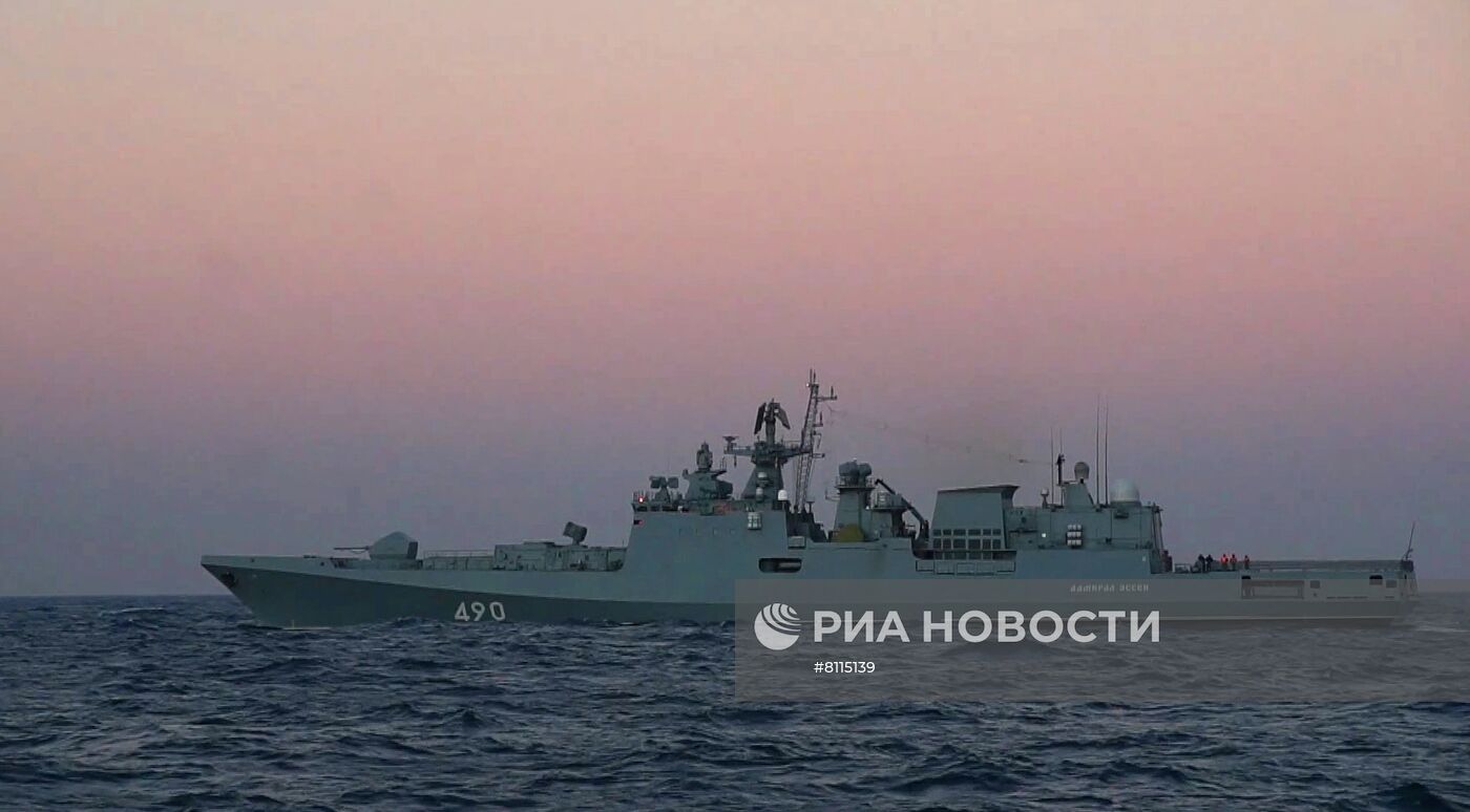 Учения Черноморского флота у побережья Крыма