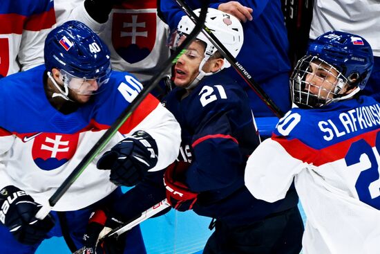 Олимпиада-2022. Хоккей. Мужчины. Матч США - Словакия