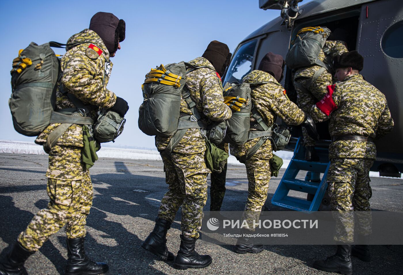 Учения бригады спецназа "Пантера" Национальной гвардии Киргизии