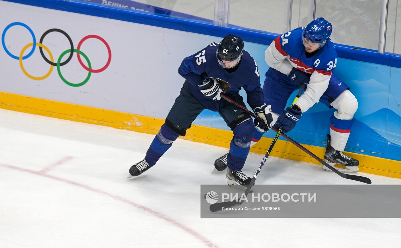 Олимпиада-2022. Хоккей. Мужчины. Матч Финляндия - Словакия