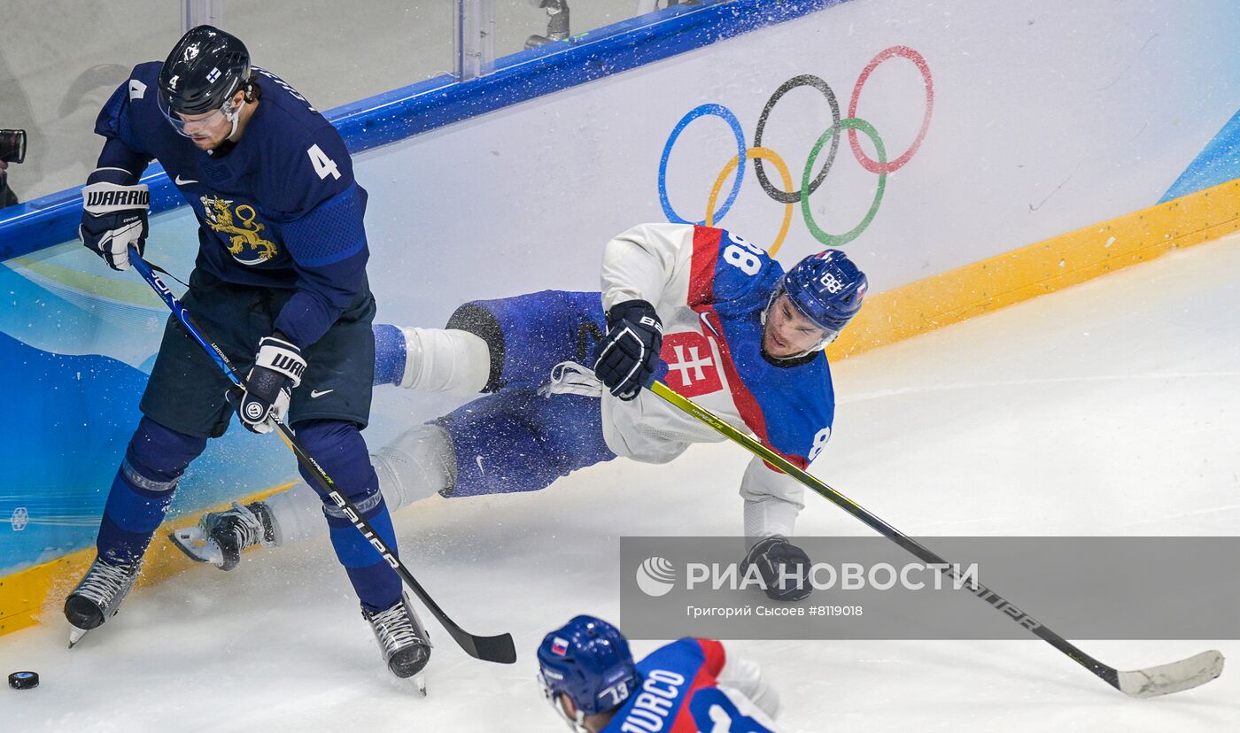 Олимпиада-2022. Хоккей. Мужчины. Матч Финляндия - Словакия
