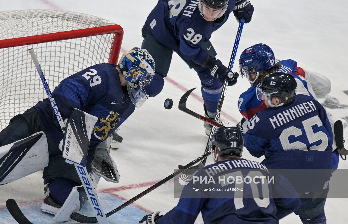 Олимпиада-2022. Хоккей. Мужчины. Матч Финляндия - Словакия